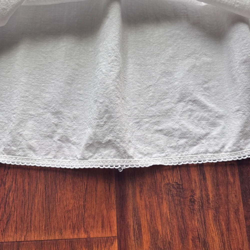 Rudy Jude Cafe Midi Skirt White Organic Cotton Pockets Sz XS Quiet Luxury - Picture 13 of 16